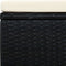 vidaXL - Voetenbank/poef - zwart - 53x53x30 - cm - poly - rattan