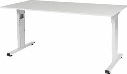 Verstelbaar Bureau - 160x80 wit - wit frame