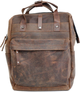 Berba Leren Laptop Rugzak 15 inch Barbarossa Ruvido 826-151 Coffee