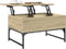vidaXL - Salontafel - 70x50x40 - cm - bewerkt - hout - en - metaal - sonoma - eikenkleur