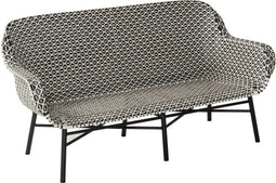 Hartman Delphine 3-Zits Wicker Loungebank - Nouveaux Rotin White-Black