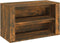 vidaXL - Schoenenrek - 75x35x45 - cm - bewerkt - hout - gerookt - eikenkleurig