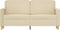 vidaXL - Tweezitsbank - 140 - cm - stof - crèmekleurig