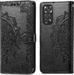 imoshion Hoesje Geschikt voor Xiaomi Redmi Note 11 Pro Hoesje Met Pasjeshouder - imoshion Mandala Bookcase - Zwart