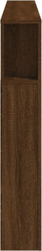 Hoofdeinde met LED 200x18,5x103,5 cm bewerkt hout bruineiken