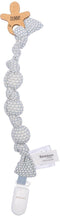 Snoozebaby Speenkoord - Fopspeenkoord biologisch katoen - Zachte knopen - Blauw