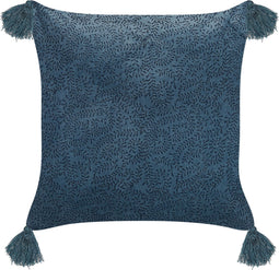 SETARIA - Sierkussen set van 2 - Blauw - 45 x 45 cm - Fluweel