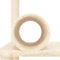 vidaXL - Kattenmeubel - met - sisal - krabpalen - 136 - cm - crèmekleurig