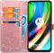Hoesje Met Pasjeshouder Geschikt voor Motorola Moto G9 Plus - Mandala Bookcase - Roze