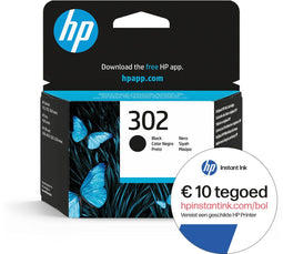 HP 302 - Inktcartridge - Origineel - Zwart + Instant Ink tegoed