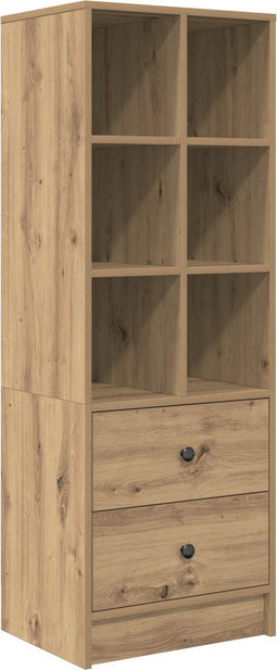 vidaXL - Hoge - kast - Artisan - Eik - 45,5x34x127 - cm - Gelaagd - hout