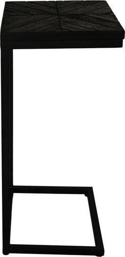 HSM Collection Bijzettafel Verona B 65cm Zwart Mangohout/Ijzer