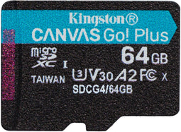 Kingston Canvas Go! Plus - microSDXC 64GB - UHS-I U3 V30 A2 200MB/s