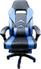 Nifty Living - Bureaustoel - met voetsteun - kunstleer - zwart/blauw