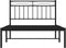 vidaXL - Bedframe - met - hoofdbord - metaal - zwart - 100x200 - cm