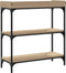 vidaXL - Wandtafel - met - schappen - 75x30x80 - cm - sonoma - eikenkleurig