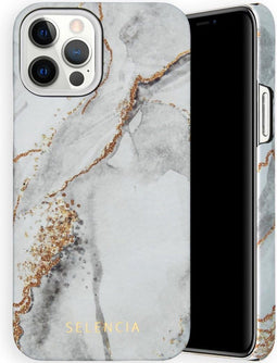 Selencia Hoesje Geschikt voor iPhone 12 Pro / 12 Hoesje - Selencia Maya Fashion Backcover - grijs