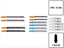 METABO 623600000 - Set van 10 decoupeerzaagbladen - Voor hout metaal kunststof (10 stuks)