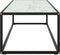 vidaXL - Salontafel - met - wit - marmerglas - 120x50x35 - cm - zwart
