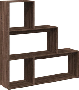 vidaXL - Kamerscherm - / - boekenkast - 3-laags - 123x29x123 - cm - hout - bruin - eiken