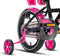 Zinnia Kinderfiets Meisjes 16 Inch Zwart met Zijwieltjes