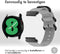 iMoshion Nylon 20 mm bandje - Geschikt voor Samsung Galaxy Watch 6 (Classic) / 5 (Pro) / 4 (Classic) / 3 – Garmin Venu / 2 plus / Sq - Forerunner 245 / 55 - Grijs