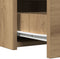 vidaXL - Wandhanger - Make-uptafel - met - LED-verlichting - - - Artisan - Eik