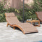 vidaXL - Ligbed - met - kussen - massief - acaciahout - taupe