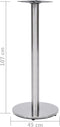 vidaXL - Bistrotafelpoot - Ø45x107 - cm - roestvrij - staal - zilverkleurig