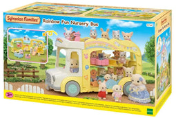 Sylvanian Families 5744 - Regenboogbabybus - Driedekker kinderdagverblijfbus - Geel