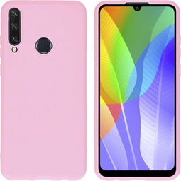 iMoshion Hoesje Geschikt voor Huawei Y6p Hoesje Siliconen - iMoshion Color Backcover - Roze