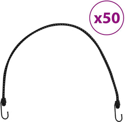 vidaXL - Spanelastieken - met - reflecterende - strips - en - haken - 50 - st - 88 - cm