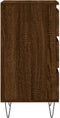 vidaXL - Dressoir - 40x35x70 - cm - bewerkt - hout - bruin - eikenkleur