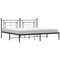 vidaXL - Bedframe - met - hoofdbord - metaal - zwart - 193x203 - cm