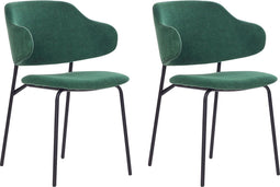 KENAI - Eetkamerstoel set van 2 - Groen - Polyester