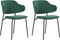 KENAI - Eetkamerstoel set van 2 - Groen - Polyester