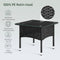 Woltu Tuin Tafel Rattan Look Zwart 50 x 50 x 45,5 cm
