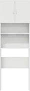vidaXL - Wasmachinekast - 64x24x190 - cm - bewerkt - hout - wit