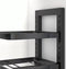 Ceruzo Verstelbaar Pannenrek - 3 Lagen - Ruimtebesparend - Zwart - Koolstofstaal - 23 x 27 x 43 cm
