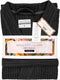 Heckettlane Badjas Wafel - Ochtendjas Unisex - 65% Gerecycled Katoen - Zwart - XL