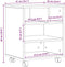 vidaXL - Printerstandaard - met - Wielen - Artisan - Eiken - 41x32x48 - cm