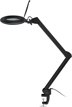 Goobay LED clamp magnifying lamp, 10 W, black - 800 lm, brightness and light color adjustable, 127 m