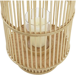 Kaarshouder DKD Home Decor Kristal Bamboe (26 x 26 x 69 cm)