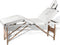 vidaXL - Inklapbare - massagetafel - 4 - zones - met - houten - frame - (creme)