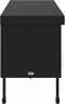vidaXL - Tuinbox - met - wielen - 160x55x75 - cm - poly - rattan - zwart