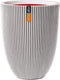 Capi Europe - Vaas elegant laag Groove NL - 46x58 - Ivoor - Opening Ø38 - Bloempot voor binnen en buiten - Levenslang garantie - Breukbestendig - 100% Recyclebaar - CO2 Neutraal geproduceerd - KGVI783