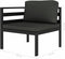 vidaXL - Hoekbank - sectioneel - 1 - st - met - kussens - aluminium - antracietkleurig