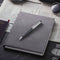 Waterman Expert Deluxe balpen | metaal-steengrijze lak met palladium-gecoat detail | medium punt met blauwe inkt | geschenkverpakking