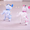 Gear2Play Robo Luna - Interactieve robothond - LED ogen - Dansen en stunts uitvoeren - Wit/roze