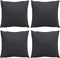 vidaXL Sierkussens 4 st 40x40 cm stof zwart